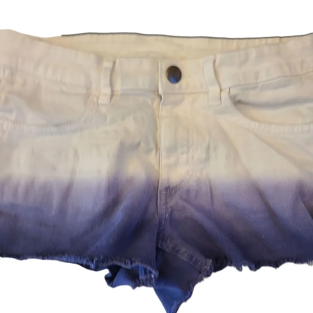 NY Laundry & Old Navy Shorts & Tee Matched‎ Set Peace & Love Ombre sz 10-12